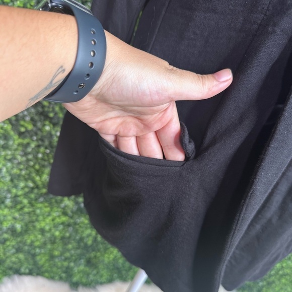 M Magaschoni Notch Collar Long Sleeve Welt Pockets 1 Button Closure Blazer - Picture 4 of 7